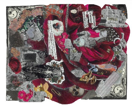 Print: "bones & roses"