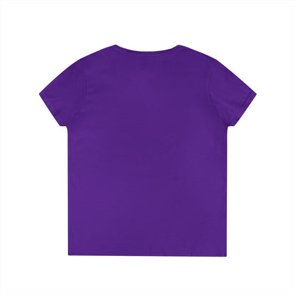 Ladies' V-Neck T-Shirt: Katie in a Kitty Hat